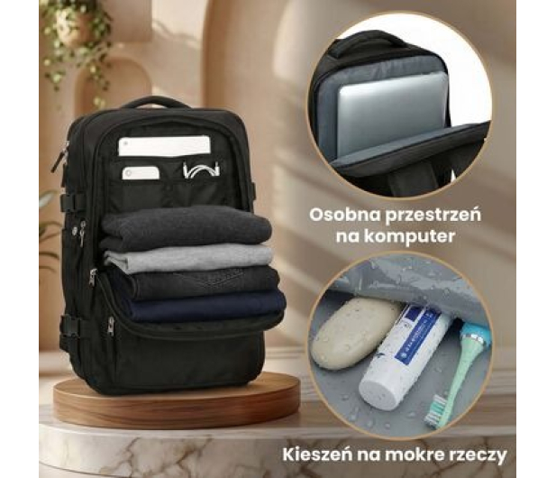 ExtraLink Black Forest by KM01 Czarny podręczny kabinowy podróżny - 1570047 - zdjęcie 6